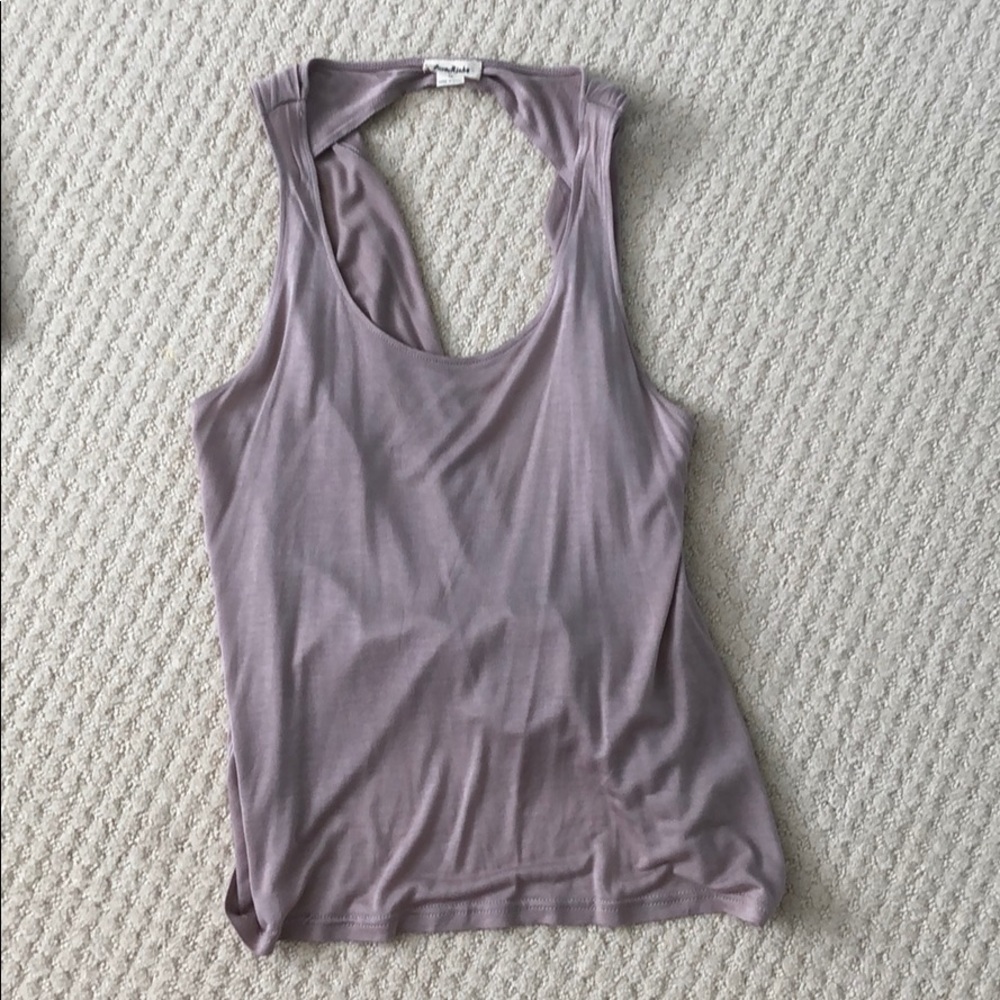 Brown high low tank with open back